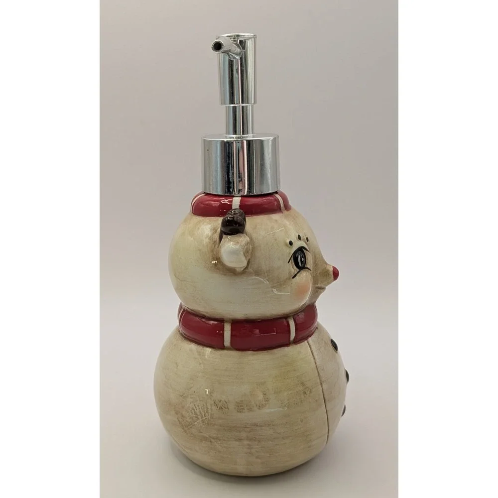 Johanna Parker Christmas Reindeer Soap Dispenser Rudolph Kitchen Bathroom Decor